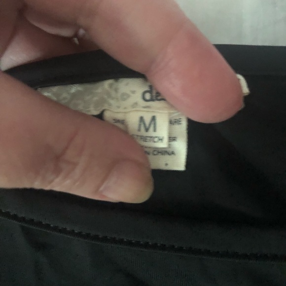 Dress or top with faux leather bottom. - Picture 4 of 4